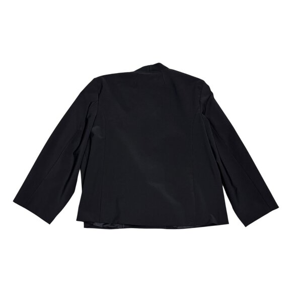 GSTQ Luxury Designer Slit Sleeves Formal Black Jacket Blazer Womens 2XL - Picture 6 of 6